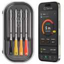 CHEF iQ Sense | Smart Wireless Meat Thermometer | 4 Ultra-Thin Probes | WiFi Unlimited Range | 1000F Heat Safe | 5 Sensors | BBQ, Grill, Oven, Smoker, Air Fryer | Gen3 (Black)
