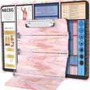 Nursing Clipboard Foldable, Nursing Medical Edition Cheat Sheets Aluminum 4 Layers Nurse Foldable Clipboard, Nursing Pocket Size Pen Clip Pocket Clipboard for Nurses Students School and Doctors