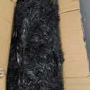 VINGLI 6ft Black Pre-lit Artificial Christmas Pine Tree with 250 Warm White Lights, Xmas Tree Holiday Party Decorations with Sturdy Metal Stand, Full 900 Tips Branch, 8 Color Modes