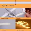 BENLUN AC 110V COB LED Strip Lights Outdoor Waterproof 65.6ft, 2700K Warm White Super Bright 200W CRI 90+ LED Rope Light, IP65 Flexible Cuttable, for Bedroom Garden Commercial House