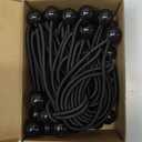 50 Pcs Ball Bungee Cords 6 Inch Black Heavy Duty Outdoor for Canopy Tarp Tie Downs, UV Resistant