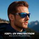 FAGUMA Sports Polarized Sunglasses For Men Cycling Driving Fishing UV400 Protection, Standard