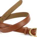 Womens Belt - CR Leather Belt Women Casual for Jeans Pants Dress - Belts with Gold Buckle for Women Fashion (27-28(Fit Pants 2), Tan)