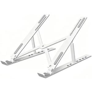 White Laptop Stand, Minimalist & Versatile, Lightweight & Portable