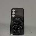 Roemary Astronaut Stand Case for Galaxy S24 Ultra Case, for Samsung Galaxy S24 Ultra with Astronaut Stand,Black Folding Bracket Kickstand Phone Case with Camera Protector-Spaceman