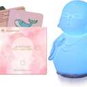 Mindfulness Tool Set with Guided Visual Meditation Breathing Lamp and 48 Positive Affirmation Cards, 3 in 1 Device with Night Light & Noise Machine, Self-Care Gift for Anxiety Relief and Relaxation
