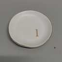 COLLECTIVE HOME - Ceramic Jewelry Tray, Decorative Trinket Dish for Rings Earrings Necklaces Bracelet Watch Keys, Birthday Mother's Day Christmas Gift for Women, 4.75", White Surface (L)