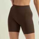 Women's Workout Shorts High Waist Scrunch Butt Gym Booty Shorts (Brown, M)