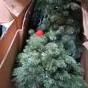 National Tree Company 9 ft Pre-Lit Downswept Douglas Fir Artificial Christmas Tree, 900 LED Lights, 3,185 Tips, PowerConnect, Foot Pedal, 10 Light Functions, Includes Stand, Green