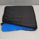 Gel Cushion with Hexagon Design, Breathable, Removable Cover, Standard 1.4 Inches, Blue
