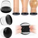 Ezprotekt Chair Sliders for Carpet, 8 Pcs Chair Glides for Carpet, Carpet Furniture Sliders Pads, Carpet Stool Leg Protectors Caps, Furniture Glides Quickly Round (XL Fit: 1-2/5" to 1-13/20")