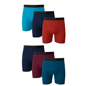 Hanes Mens Underwear Briefs, Cool Dri Moisturewicking Cotton Norideup For Men 6 Pack Assorted, Large US