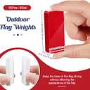 Copkim 16 Pcs Outdoor Flag Weights Magnetic for Bottom of Flag Wind Banner Weights Waterproof for Stopping Outdoor Banner Drapery Tangles (Red,White)
