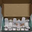 Door Lever Lock (Pack of 6) Prevents Toddlers from Opening Doors. 3.25" L * 1.5" W * 4.5" H Easy One Hand Operation for Adults. Durable ABS with 3M Adhesive Backing. Simple Install, No Tools Needed.