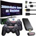 GamingBoy Wireless Retro Game Console Stick, Upgrade Retro Video Gaming Stick Built in 20000+ Games with 18 Emulators, 4K HDMI Output with 2 Pack 2.4G Wireless Controller for Nostalgia Gifts- 64GB