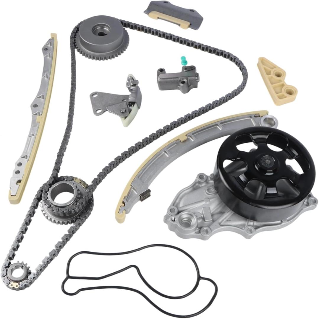 Engine Timing Chain Kit Water Pump Fit for Civic 2006-2011 2.0L 1998CC K20Z3 Automotive Replacement Time Part Sets Replace TS21136 G56331 G56332 with Tensioners Sprockets Guide Rail