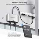 Cable Matters 20Gbps USB C Switch for 2 Computers, Up to 8K@30Hz on Windows, 4K@60Hz on macOS, 140W PD, for Sharing a USB-C/Thunderbolt 4 Monitor or Dock (Not for Dock with an Attached Cable)