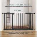 Cumbor 29.7-46" Baby Gate for Stairs, Mom's Choice Awards Winner-Auto Close Dog Gate for The House, Gifts for Mom, Easy Install Pressure Mounted Pet Gates for Doorways, Black