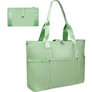 Foldable Travel Duffle Bag for Women, Gym Tote With Zipper Top Handle Handbag Large Shoulder Bag