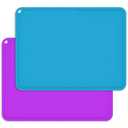 Kids Placemats, Silicone Baby Placemats for Kids Toddler Children Reusable Non-Slip Table Mats, Baby Food Mats for Restaurant, 2 Pack, Purple/Blue