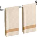 USHOWER Brushed Nickel Towel Bar, 24 Inch Towel Racks for Bathroom Wall Mounted, Heavy Duty Stainless Steel Towel Holder, Easy Installation (Total Length 26 Inch)