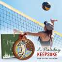 2 x Volleyball Christmas Ornament 2025 - Volleyball Gifts for Teen Girls, Players, Team, Fans, Lovers, Coach - Sports Gifts for Her, Sisters, Friends - Wooden Sports Tree Decorations