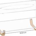 HBlife Clear Tissue Box Cover Rectangle Acrylic Tissue Box Holder with Gold Plated Legs Napkin Dispenser Dryer Sheet Container for Bathroom