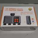 WiFi Sprinkler Timer 4 Zone with 984 Feet RF Gateway, 4 Outlet Smart Water Timer for Garden Hose with Rain Delay/Manual/Automatic,WiFi Water Hose Timers for Garden & Lawns