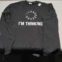I'm Thinking for Geeks Nerds Programmers Funny Long Sleeve T-Shirt XL