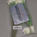 Beferr White Tulips Artificial Flowers 18Pcs Faux Silk Tulip Real Touch Tulip Fake Flowers Bouquets Arrangements for Mother's Day Easter Spring Flowers Gifts Home Table Decor