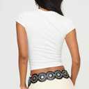 WDIRARA Women's Floral Graphic T-Shirts Crew Neck Short Sleeve Tee Going Out Tops (XL)