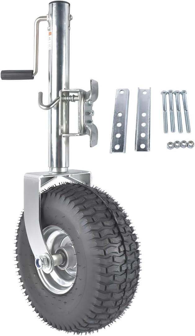 Beach Boat Swivel Trailer Tongue Jack, 13.38in Heavy-Duty Wheel 2000 lbs