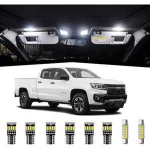 AWALITED 13pcs Chevy Colorado GMC Canyon Interior LED Lights Kit Super Bright LED Map Dome Light Bulbs Replacement for 2015 2016 2017 2018 2019 2020 2021 2022 Chevy Colorado/GMC Canyon all models