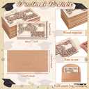 Wenqik 8 Sets Senior Graduation Money Holders Class of 2026 Senior Night Cash Gift Bulk Wooden Envelope Box DIY Money Envelope Wallet Congrats Grad Wood Card Cash Holder for 2026 College High School