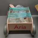 Wooden Baby Walker, Push and Pull Learning Walk Toys for Infants to Toddler, Walker with Wheels for Boys Girls, Gift for Birthday Christmas, Pink