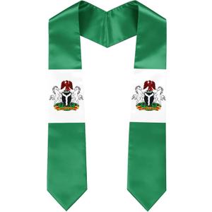 National Flag Embroidered Graduation Stole with Gift Box, Graduation Sash Class of 2026, Stole 75" in Length
