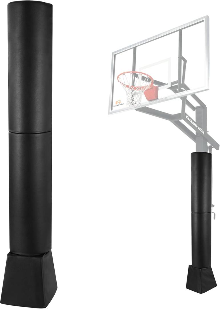ROYALAY Square Basketball Pole Padding for Training, Heavy Duty Basketball Return Attachment, Waterproof Durable Protection Pad (15.7inx60.2inx2")