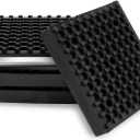 4 Pack Exercise Equipment Mat, Heavy Duty Thick Steel Embedded Rubber Pad, for Treadmills, Washing Machines, dryers, Non Slip Noise Reduction, 4 x 4 x 0.8 Inches