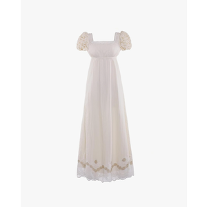 Regency Dresses for Women Luxurious Lace Empire Waist Dress, Mediu