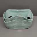 3-Pack Small Storage Baskets for Organizing | Woven Shelf Toy Basket | Rope Baskets for Gifts Empty | Closet Organizer Bins with Handles | Cube Decorative Box | 11.87.85.1 | Light Blue