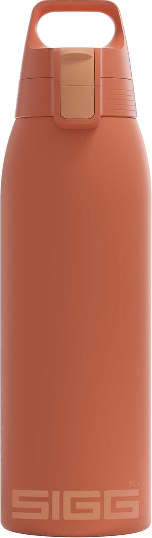 SIGG - Shield Therm- Stainless Steel Insulated Water Bottle - Carbonated Drinks, Leakproof, BPA Free, Recycled, 25, 34Oz (Eco Red)
