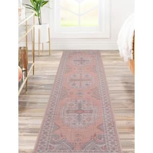 Washable Runner Rug Hallway Carpet : 2x8ft Stain Resistant Entryway Runner No Crease Non Slip Laundry Room Floor Rug for Indoor Kitchen Bedroom Bedside Entryway Entry Foyer Dining Office Farmhouse