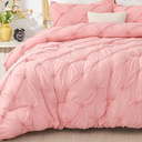 BEDELITE  Queen Comforter Set -Super Soft & Warm Fluffy Pink Bedding, Luxury Fuzzy Heavy Bed Set for Winter with 2 Pillow Cases