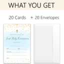 First Holy Communion Invitations for Son - 20 Invitation Cards 4x6 with 20 Envelopes - 1st Communion Invitations for Boy.(090)