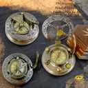 Anniversary Brass Sundial Compass Gift for Him or Her Keepsake for Husband, Wife or Couple 50th 40th 25th 20th 1st Year Wedding or Love Celebration Engraved or Embossed Romantic Quote Compass