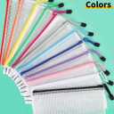 Smarpau 24PCS Pencil Pouches Bulk, 9.3" x 4.7"Mesh Zipper Pouch Pencil Case, 12 Colors Waterproof Small Zipper Pouches for Travel, Cosmetics, Office Organization