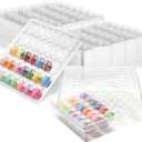 8 Sets Macaron Complete Storage Freezer Boxes Hold 35 Macarons Clear Plastic Macaron Storage Containers Packaging Display Trays for Cookies Desserts Bakery Kitchen Wedding Party Favors Gifts