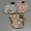 Langsprit Washable Female Dog Diapers (3 Pack) - Doggie Reusable Medium Dog Diapers for Doggy Puppy Female in Period - Highly Absorbent Dog Heat Panties (Medium, Rabbit, Owl, Lion)