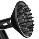 Large Diffuser Attachment Compatible with Shark FlexStyle, Upgraded Bigger Diffuser Nozzle for Dryer Faster and Define Wavy, Curly, Coily Hair, Black