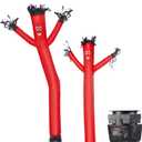 VEVOR Inflatable Tube Man Set, 6 ft Tall, Wacky Waving Inflatable Dancing Tube Guy with 1/15 HP Blower, PP Shell IPX3 Waterproof Blower Fan, for Outdoor Advertising Business Store Party (Red+Red)